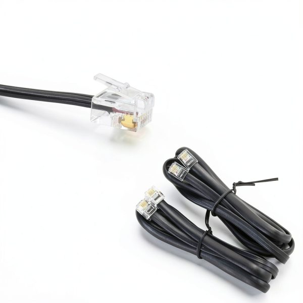 Volcora RJ11 Cat5 Data Cable 5ft Black Printer-1