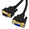 XANHAM DB9 Serial Null Modem Cable 16 feet Black-0