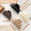 Octopus Hair Clips Black Neutral Khaki Neutral Brown Beige-1