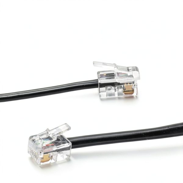 Volcora RJ11 Cat5 Data Cable 5ft Black Printer-2