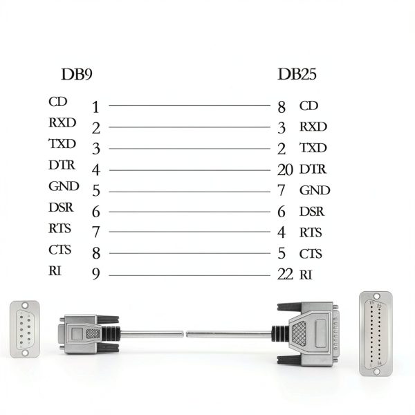 PNGKNYOCN Serial DB25 Cable Durable PVC Design-5