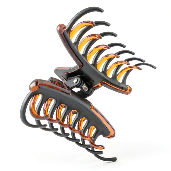 Hair Claw Helen of Troy Black Brown Double Teeth-1
