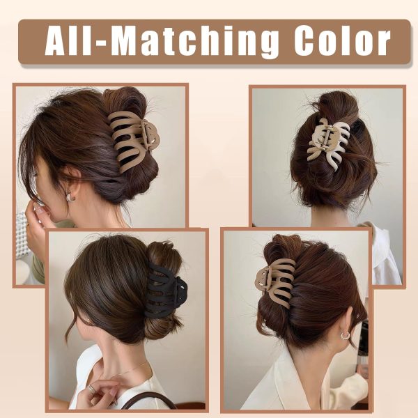 Octopus Hair Clips Black Neutral Khaki Neutral Brown Beige-4