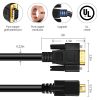XANHAM DB9 Serial Null Modem Cable 16 feet Black-3