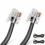 Volcora RJ11 Cat5 Data Cable 5ft Black Printer-0