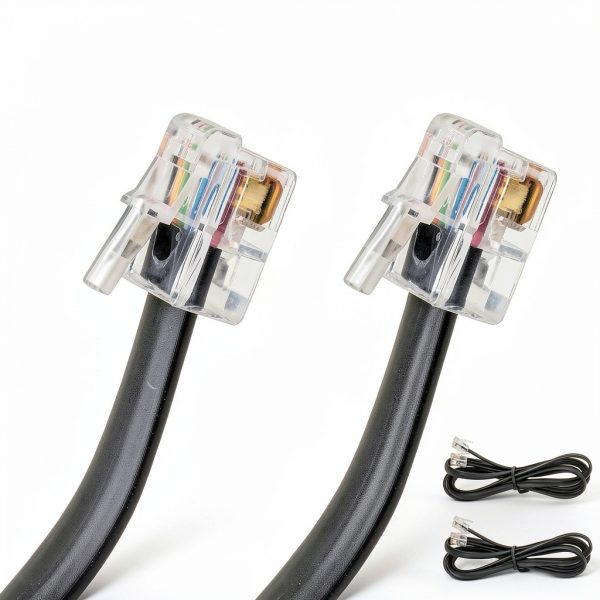 Volcora RJ11 Cat5 Data Cable 5ft Black Printer-0