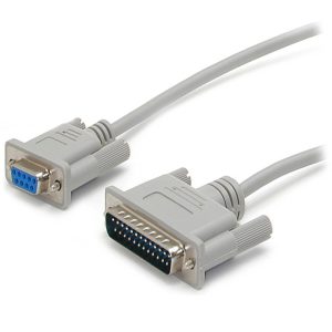 Serial Null Modem Cable STARTECH.COM 10ft PVC Gray-0