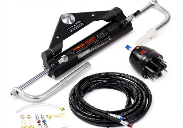 Hydraulic Outboard Steering Kit VEVOR 150HP Metal-0