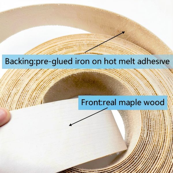 Maple Wood Veneer Edge Banding Roll 1.5" x25' by ebpsneer-2