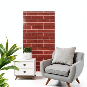 Red Faux Brick Wall Tiles TORURAL 100-Piece 3D Thin Veneer Waterproof-0